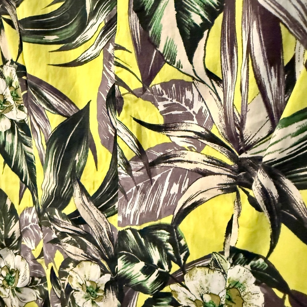 Dorothy Perkins Sleeveless Yellow Tropical Print Tank Top Bright Vacation Resort - Picture 8 of 8